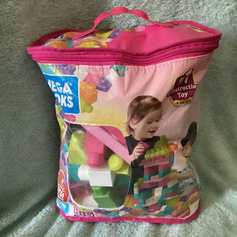 Huge Mega Bloks First Builders Big Building Bag 80+  pieces